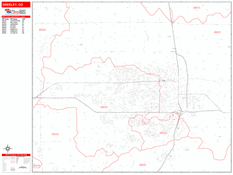 Greeley Digital Map Red Line Style