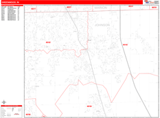 Greenwood Digital Map Red Line Style