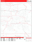 Gresham Digital Map Red Line Style