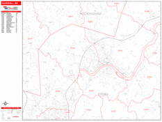 Haverhill Digital Map Red Line Style