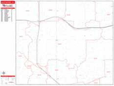 Hawthorne Digital Map Red Line Style