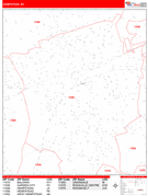 Hempstead Digital Map Red Line Style