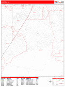 Hesperia Digital Map Red Line Style