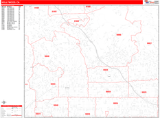 Hollywood Digital Map Red Line Style