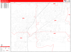 Homestead Digital Map Red Line Style