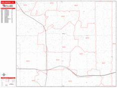 Inglewood Digital Map Red Line Style