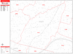 Irvington Digital Map Red Line Style