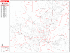 Jackson Digital Map Red Line Style