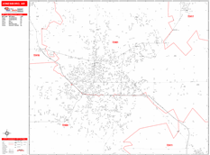 Jonesboro Digital Map Red Line Style