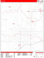 Joplin Digital Map Red Line Style