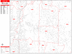 Kent Digital Map Red Line Style