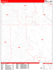 Kentwood Digital Map Red Line Style