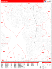 Kirkland Digital Map Red Line Style