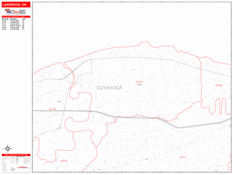 Lakewood Digital Map Red Line Style