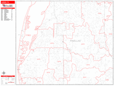 Largo Digital Map Red Line Style