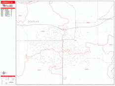 Lawrence Digital Map Red Line Style