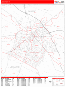 Lexington Digital Map Red Line Style