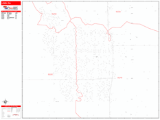 Lodi Digital Map Red Line Style