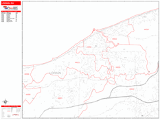 Lorain Digital Map Red Line Style