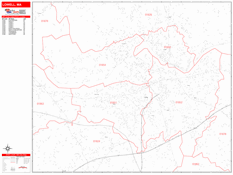 Lowell Digital Map Red Line Style