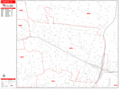Lynwood Digital Map Red Line Style