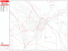 Macon Digital Map Red Line Style