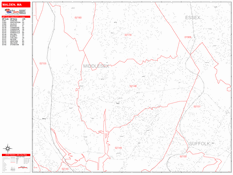 Malden Digital Map Red Line Style