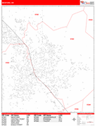 Medford Digital Map Red Line Style