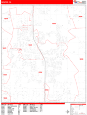 Menifee Digital Map Red Line Style