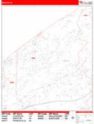 Mentor Digital Map Red Line Style