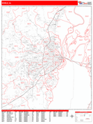 Mobile Digital Map Red Line Style