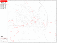 Muncie Digital Map Red Line Style