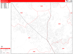 Murrieta Digital Map Red Line Style
