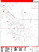 Nampa Digital Map Red Line Style