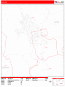Napa Digital Map Red Line Style