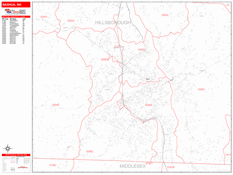 Nashua Digital Map Red Line Style
