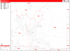 Noblesville Digital Map Red Line Style
