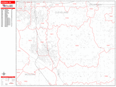 Norman Digital Map Red Line Style