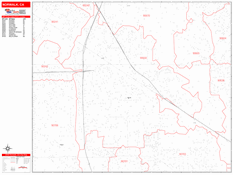 Norwalk Digital Map Red Line Style