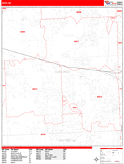 Novi Digital Map Red Line Style