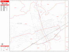 Odessa Digital Map Red Line Style