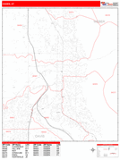 Ogden Digital Map Red Line Style