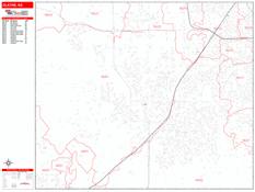 Olathe Digital Map Red Line Style