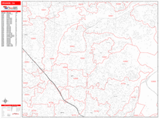 Orange Digital Map Red Line Style