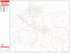 Palmdale Digital Map Red Line Style