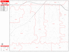 Parma Digital Map Red Line Style