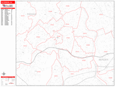 Paterson Digital Map Red Line Style