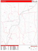 Pawtucket Digital Map Red Line Style