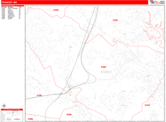 Peabody Digital Map Red Line Style