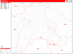 Placentia Digital Map Red Line Style